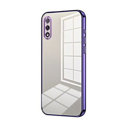 Honor 9X Transparent Fine Hole Phone Case - Crystal Clear Vacuum Plating, Anti-Fingerprint, Shock-Absorbing TPU Frame