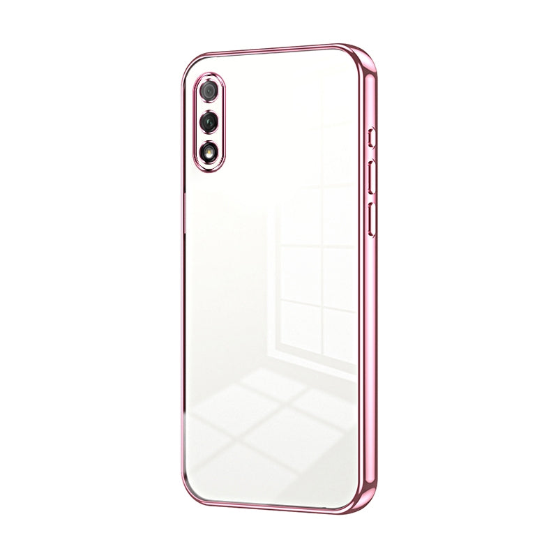 Honor 9X Transparent Fine Hole Phone Case - Crystal Clear Vacuum Plating, Anti-Fingerprint, Shock-Absorbing TPU Frame