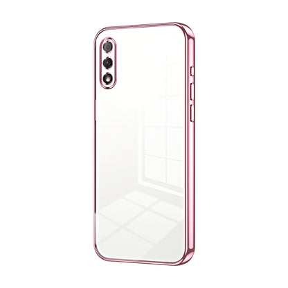 Honor 9X Transparent Fine Hole Phone Case - Crystal Clear Vacuum Plating, Anti-Fingerprint, Shock-Absorbing TPU Frame