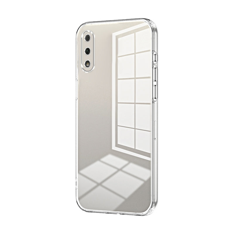 Honor 9X Transparent Fine Hole Phone Case - Crystal Clear Vacuum Plating, Anti-Fingerprint, Shock-Absorbing TPU Frame