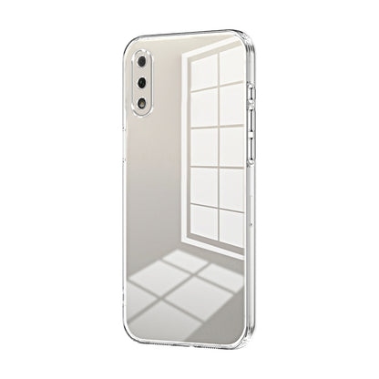 Honor 9X Transparent Fine Hole Phone Case - Crystal Clear Vacuum Plating, Anti-Fingerprint, Shock-Absorbing TPU Frame