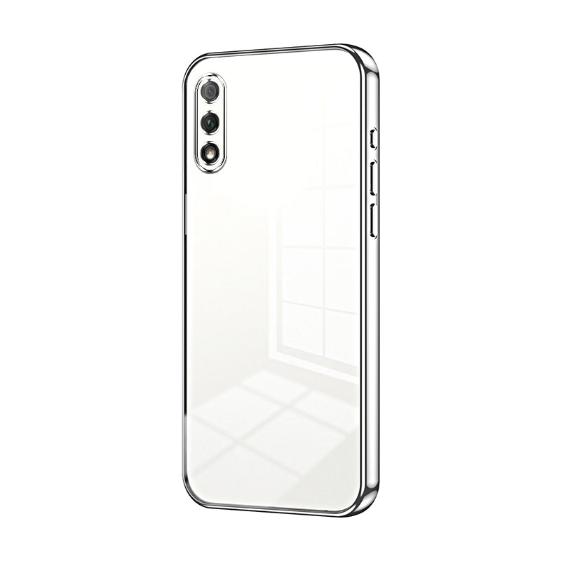 Honor 9X Transparent Fine Hole Phone Case - Crystal Clear Vacuum Plating, Anti-Fingerprint, Shock-Absorbing TPU Frame