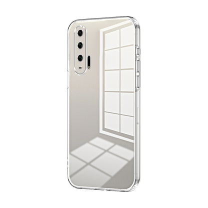 Honor 20 Pro Transparent Fine Hole Phone Case - Crystal Clear Vacuum Plating, Anti-Fingerprint, Shock-Absorbing TPU Frame