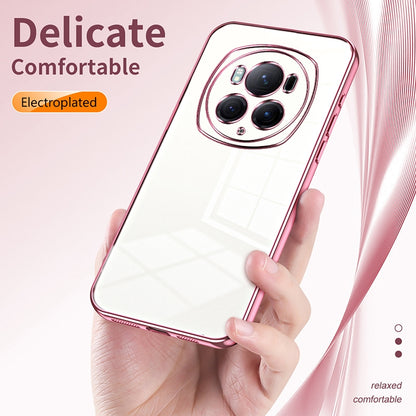 Honor Magic6 Pro Transparent Fine Hole Phone Case - Crystal Clear Vacuum Plating, Anti-Fingerprint, Shock-Absorbing TPU Frame