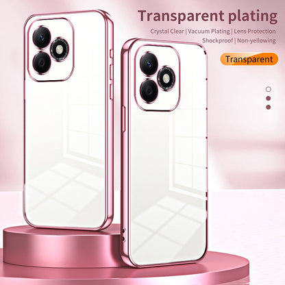 Honor X60i Transparent Fine Hole Phone Case - Crystal Clear Vacuum Plating, Anti-Fingerprint, Shock-Absorbing TPU Frame