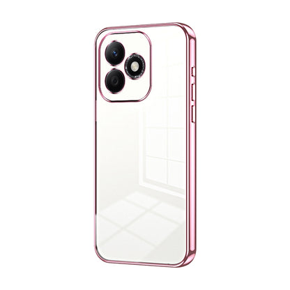 Honor X60i Transparent Fine Hole Phone Case - Crystal Clear Vacuum Plating, Anti-Fingerprint, Shock-Absorbing TPU Frame