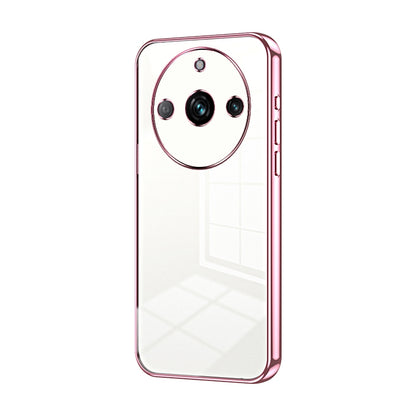Realme 11 Pro+ Transparent Fine Hole Phone Case - Crystal Clear Vacuum Plating, Anti-Fingerprint, Shock-Absorbing TPU Frame