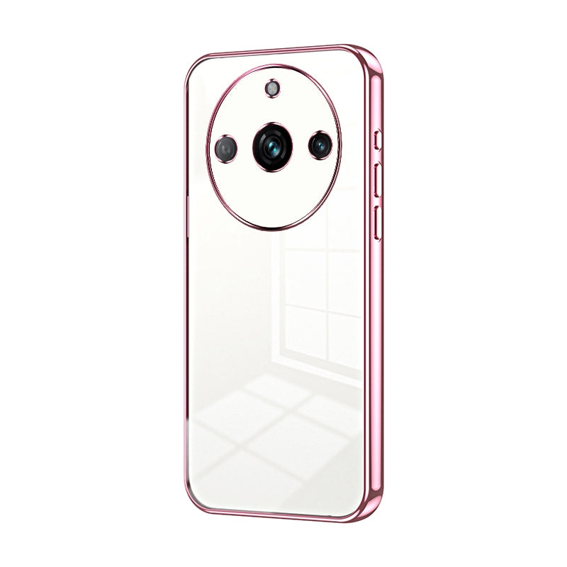 Realme 11 Pro Transparent Fine Hole Phone Case - Crystal Clear Vacuum Plating, Anti-Fingerprint, Shock-Absorbing TPU Frame