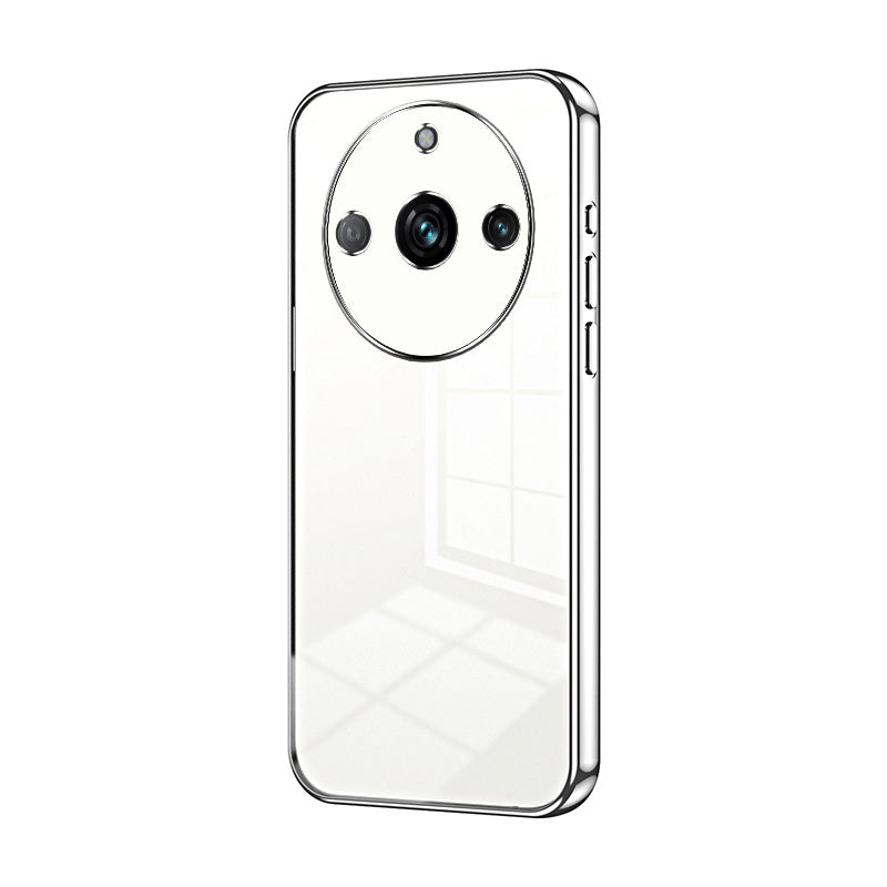 Realme 11 Pro Transparent Fine Hole Phone Case - Crystal Clear Vacuum Plating, Anti-Fingerprint, Shock-Absorbing TPU Frame