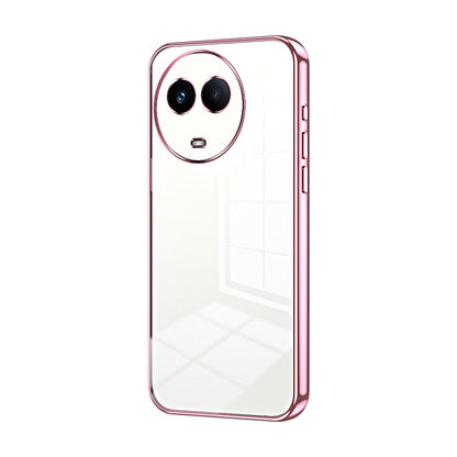 Realme Narzo 60 Transparent Fine Hole Phone Case - Crystal Clear Vacuum Plating, Anti-Fingerprint, Shock-Absorbing TPU Frame