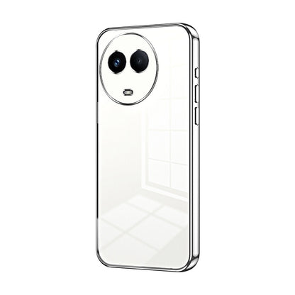 Realme 11 Transparent Fine Hole Phone Case - Crystal Clear Vacuum Plating, Anti-Fingerprint, Shock-Absorbing TPU Frame