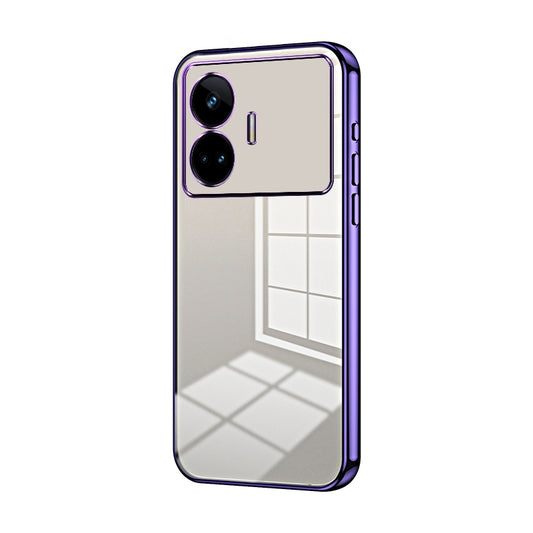 Realme GT Neo 5 SE Transparent Fine Hole Phone Case - Crystal Clear Vacuum Plating, Anti-Fingerprint, Shock-Absorbing TPU Frame
