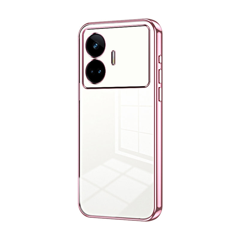 Realme GT Neo 5 SE Transparent Fine Hole Phone Case - Crystal Clear Vacuum Plating, Anti-Fingerprint, Shock-Absorbing TPU Frame