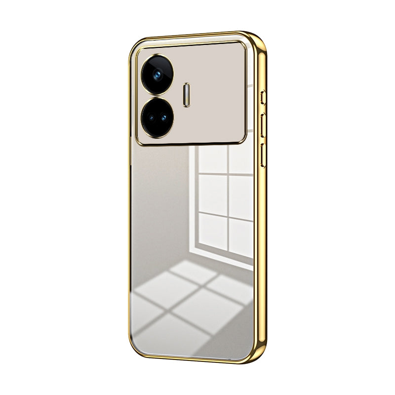 Realme GT Neo 5 SE Transparent Fine Hole Phone Case - Crystal Clear Vacuum Plating, Anti-Fingerprint, Shock-Absorbing TPU Frame