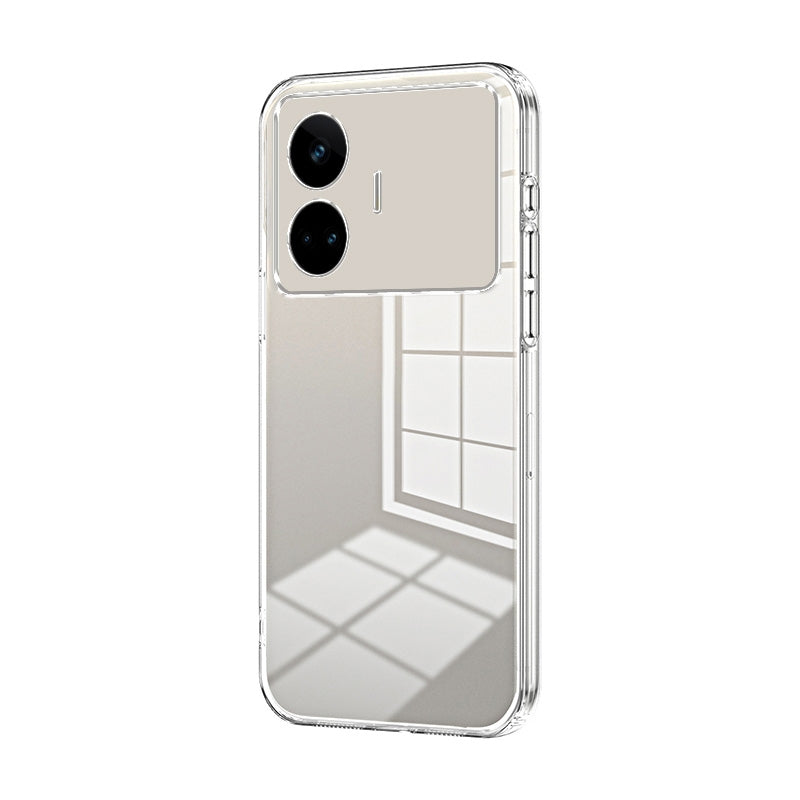 Realme GT Neo 5 SE Transparent Fine Hole Phone Case - Crystal Clear Vacuum Plating, Anti-Fingerprint, Shock-Absorbing TPU Frame