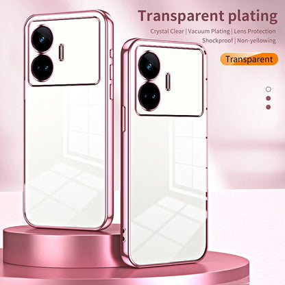 Realme GT Neo 5 SE Transparent Fine Hole Phone Case - Crystal Clear Vacuum Plating, Anti-Fingerprint, Shock-Absorbing TPU Frame