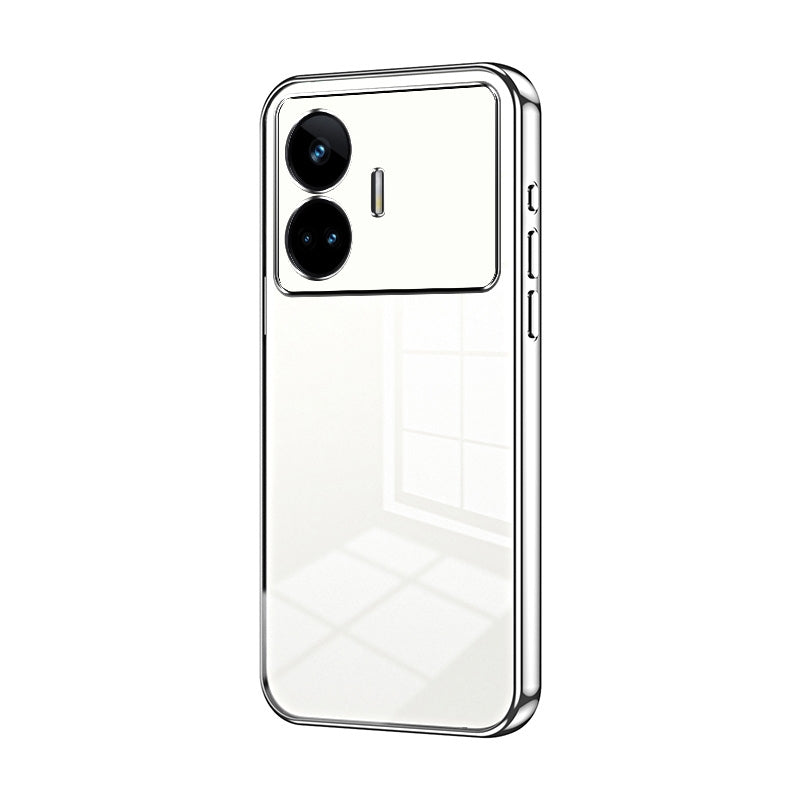 Realme GT Neo 5 SE Transparent Fine Hole Phone Case - Crystal Clear Vacuum Plating, Anti-Fingerprint, Shock-Absorbing TPU Frame