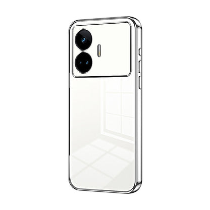 Realme GT Neo 5 SE Transparent Fine Hole Phone Case - Crystal Clear Vacuum Plating, Anti-Fingerprint, Shock-Absorbing TPU Frame