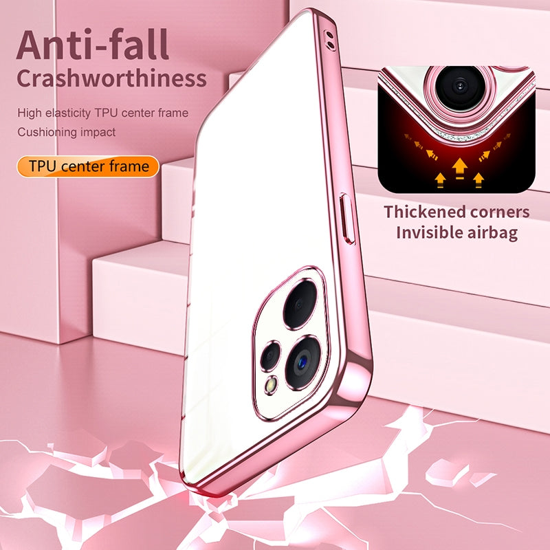 Realme 10T Transparent Fine Hole Phone Case - Crystal Clear Vacuum Plating, Anti-Fingerprint, Shock-Absorbing TPU Frame