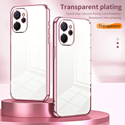 Realme 10 5G Transparent Fine Hole Phone Case - Crystal Clear Vacuum Plating, Anti-Fingerprint, Shock-Absorbing TPU Frame
