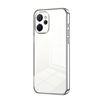 Realme 9i 5G Transparent Fine Hole Phone Case - Crystal Clear Vacuum Plating, Anti-Fingerprint, Shock-Absorbing TPU Frame