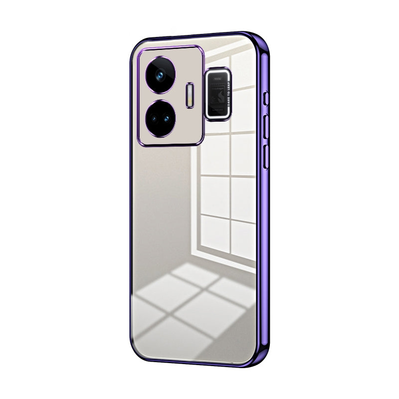 Realme GT Neo 5 Transparent Fine Hole Phone Case - Crystal Clear Vacuum Plating, Anti-Fingerprint, Shock-Absorbing TPU Frame