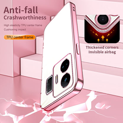 Realme GT Neo 5 Transparent Fine Hole Phone Case - Crystal Clear Vacuum Plating, Anti-Fingerprint, Shock-Absorbing TPU Frame