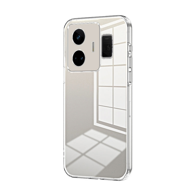 Realme GT Neo 5 Transparent Fine Hole Phone Case - Crystal Clear Vacuum Plating, Anti-Fingerprint, Shock-Absorbing TPU Frame