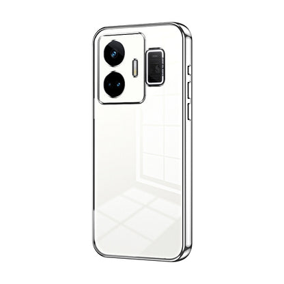 Realme GT Neo 5 Transparent Fine Hole Phone Case - Crystal Clear Vacuum Plating, Anti-Fingerprint, Shock-Absorbing TPU Frame