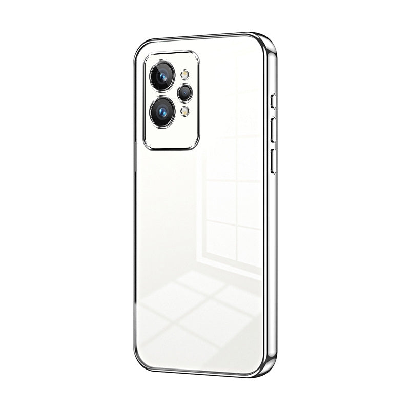 Realme GT2 Pro Transparent Fine Hole Phone Case - Crystal Clear Vacuum Plating, Anti-Fingerprint, Shock-Absorbing TPU Frame