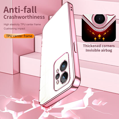 Realme GT2 Pro Transparent Fine Hole Phone Case - Crystal Clear Vacuum Plating, Anti-Fingerprint, Shock-Absorbing TPU Frame