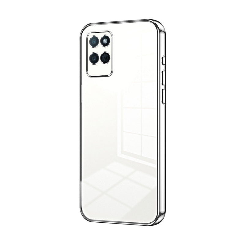 Realme V11 Transparent Fine Hole Phone Case - Crystal Clear Vacuum Plating, Anti-Fingerprint, Shock-Absorbing TPU Frame