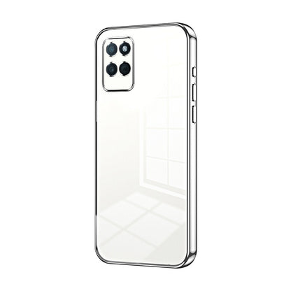 Realme V11s 5G Transparent Fine Hole Phone Case - Crystal Clear Vacuum Plating, Anti-Fingerprint, Shock-Absorbing TPU Frame