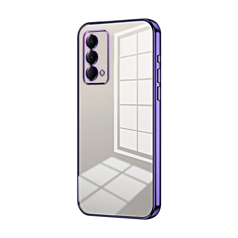 Realme Q3 Pro Carnival Transparent Fine Hole Phone Case - Crystal Clear Vacuum Plating, Anti-Fingerprint, Shock-Absorbing TPU Frame
