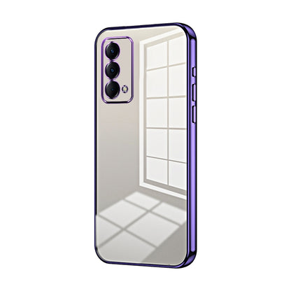 Realme Q3 Pro Carnival Transparent Fine Hole Phone Case - Crystal Clear Vacuum Plating, Anti-Fingerprint, Shock-Absorbing TPU Frame