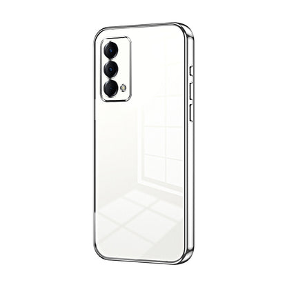 Realme Q3 Pro Carnival Transparent Fine Hole Phone Case - Crystal Clear Vacuum Plating, Anti-Fingerprint, Shock-Absorbing TPU Frame