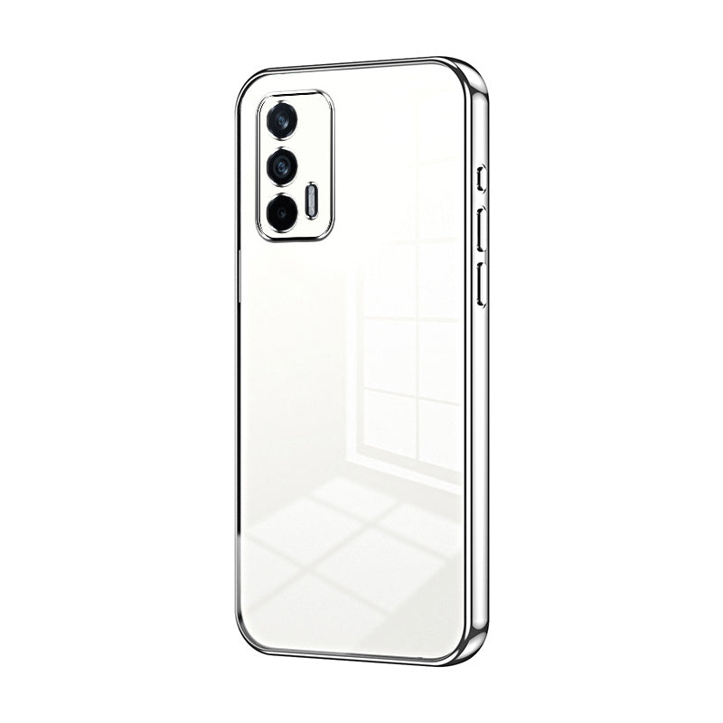 Realme GT 5G Transparent Fine Hole Phone Case - Crystal Clear Vacuum Plating, Anti-Fingerprint, Shock-Absorbing TPU Frame