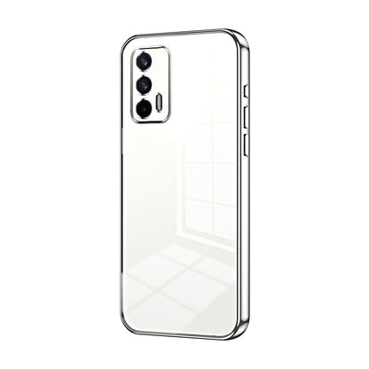 Realme GT 5G Transparent Fine Hole Phone Case - Crystal Clear Vacuum Plating, Anti-Fingerprint, Shock-Absorbing TPU Frame