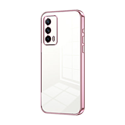 Realme X7 Pro Ultra Transparent Fine Hole Phone Case - Crystal Clear Vacuum Plating, Anti-Fingerprint, Shock-Absorbing TPU Frame