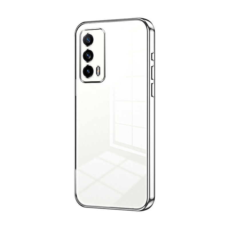 Realme X7 Pro Ultra Transparent Fine Hole Phone Case - Crystal Clear Vacuum Plating, Anti-Fingerprint, Shock-Absorbing TPU Frame