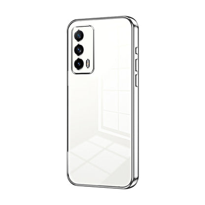 Realme X7 Pro Ultra Transparent Fine Hole Phone Case - Crystal Clear Vacuum Plating, Anti-Fingerprint, Shock-Absorbing TPU Frame