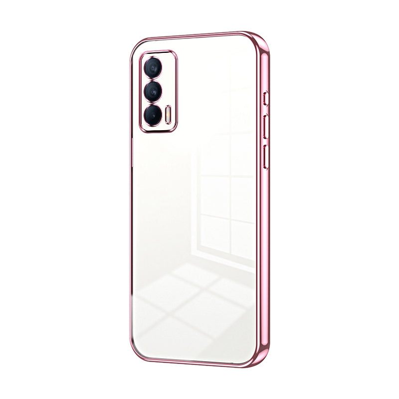 Realme V15 Transparent Fine Hole Phone Case - Crystal Clear Vacuum Plating, Anti-Fingerprint, Shock-Absorbing TPU Frame