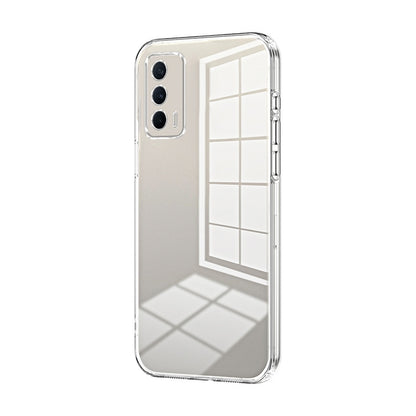 Realme V15 Transparent Fine Hole Phone Case - Crystal Clear Vacuum Plating, Anti-Fingerprint, Shock-Absorbing TPU Frame