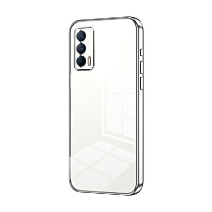 Realme V15 Transparent Fine Hole Phone Case - Crystal Clear Vacuum Plating, Anti-Fingerprint, Shock-Absorbing TPU Frame