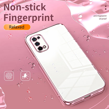 Realme X7 Transparent Fine Hole Phone Case - Crystal Clear Vacuum Plating, Anti-Fingerprint, Shock-Absorbing TPU Frame