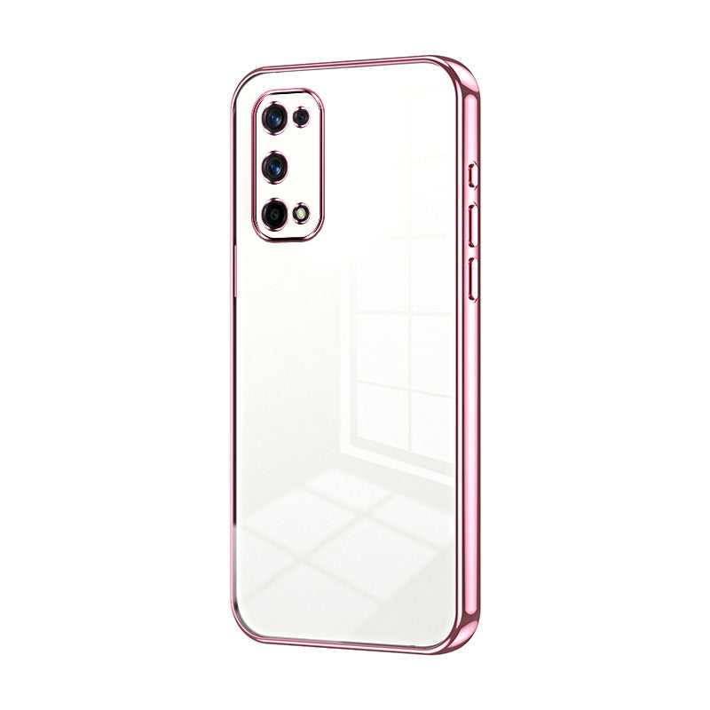Realme X7 Pro Transparent Fine Hole Phone Case - Crystal Clear Vacuum Plating, Anti-Fingerprint, Shock-Absorbing TPU Frame
