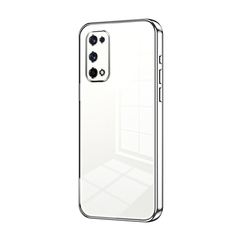 Realme X7 Pro Transparent Fine Hole Phone Case - Crystal Clear Vacuum Plating, Anti-Fingerprint, Shock-Absorbing TPU Frame