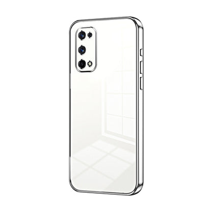 Realme X7 Pro Transparent Fine Hole Phone Case - Crystal Clear Vacuum Plating, Anti-Fingerprint, Shock-Absorbing TPU Frame