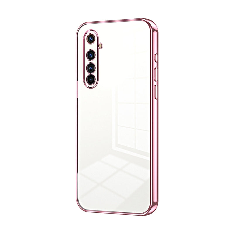 Realme X50 Pro Transparent Fine Hole Phone Case - Crystal Clear Vacuum Plating, Anti-Fingerprint, Shock-Absorbing TPU Frame