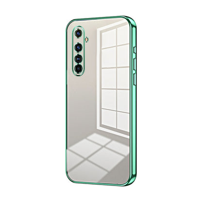 Realme X50 Pro Transparent Fine Hole Phone Case - Crystal Clear Vacuum Plating, Anti-Fingerprint, Shock-Absorbing TPU Frame